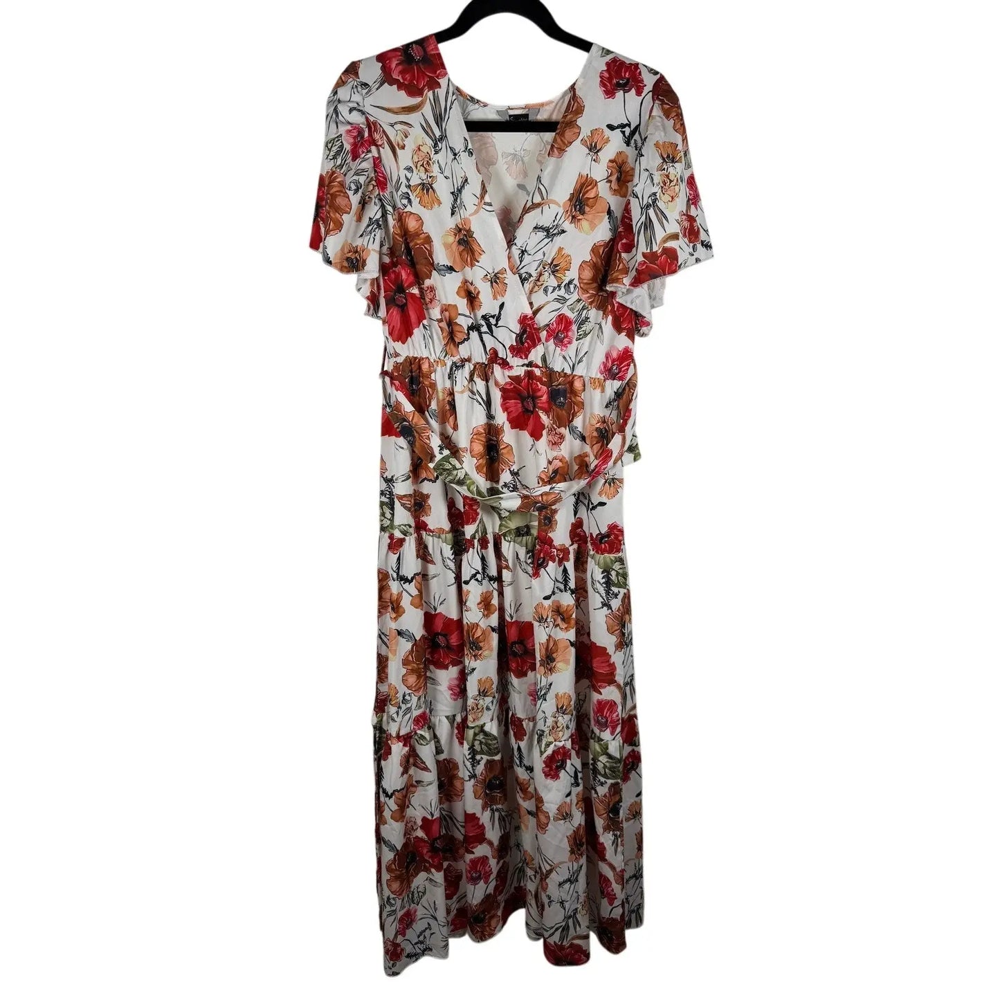 Women's Full Length Dress - Floral - L - EUC