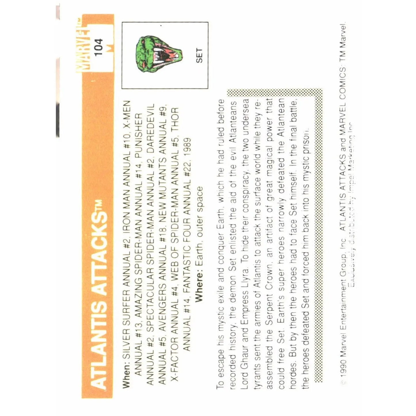 1990 Impel Marvel Universe #104 Atlantis Attacks - MOD Shop LLC