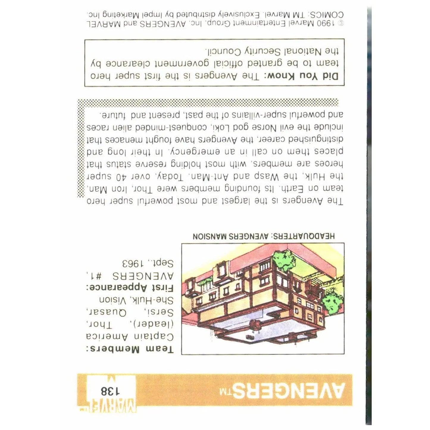 1990 Impel Marvel Universe #138 The Avengers - MOD Shop LLC