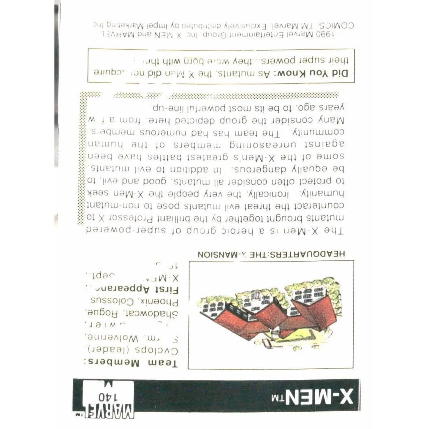 1990 Impel Marvel Universe #140 X - Men - MOD Shop LLC