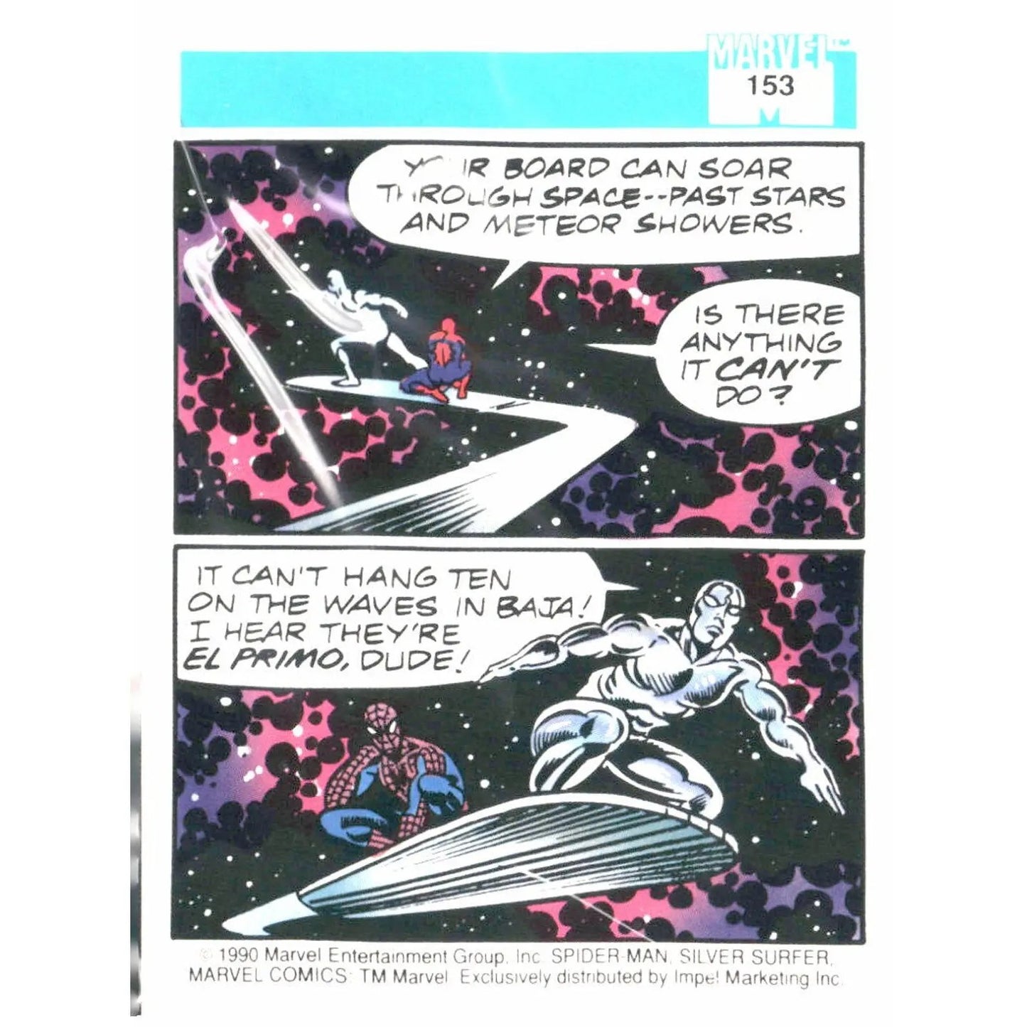1990 Impel Marvel Universe #153 Spider - Man Presents: Silver Surfer - MOD Shop LLC