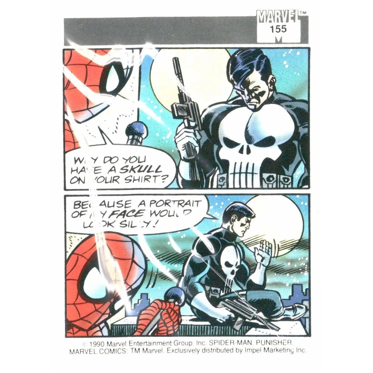 1990 Impel Marvel Universe #155 Spider - Man Presents: Punisher - MOD Shop LLC