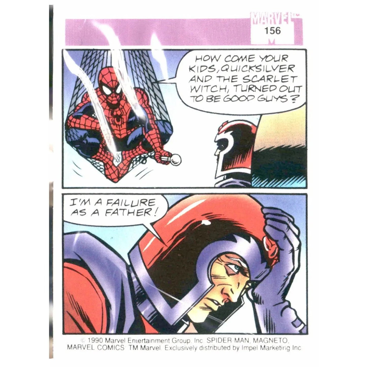 1990 Impel Marvel Universe #156 Spider - Man Presents: Magneto - MOD Shop LLC