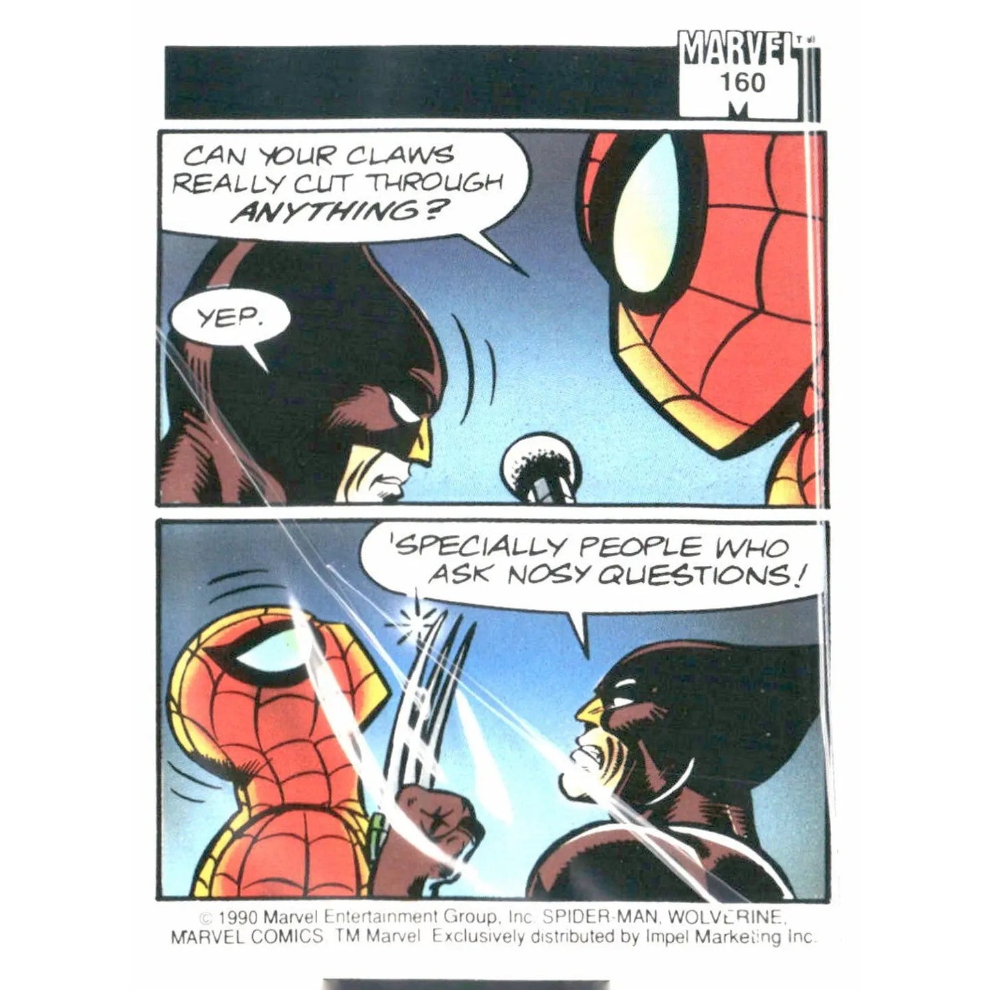1990 Impel Marvel Universe #160 Spider - Man Presents: Wolverine - MOD Shop LLC