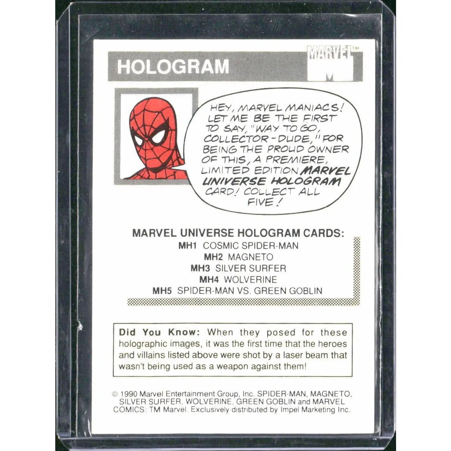 1990 Impel Marvel Universe #MH3 Silver Surfer - MOD Shop LLC