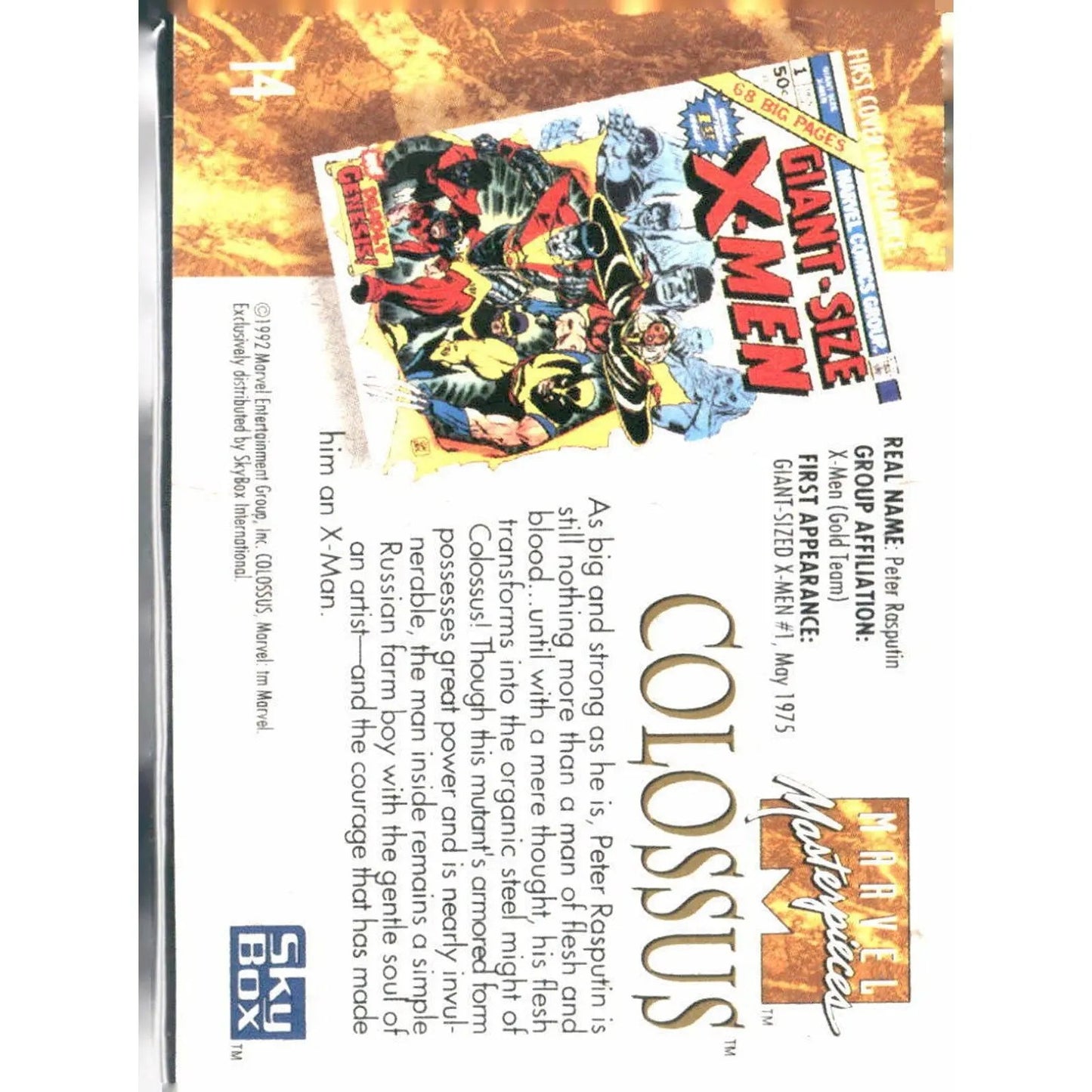1992 SkyBox Marvel Masterpieces #14 Colossus - MOD Shop LLC