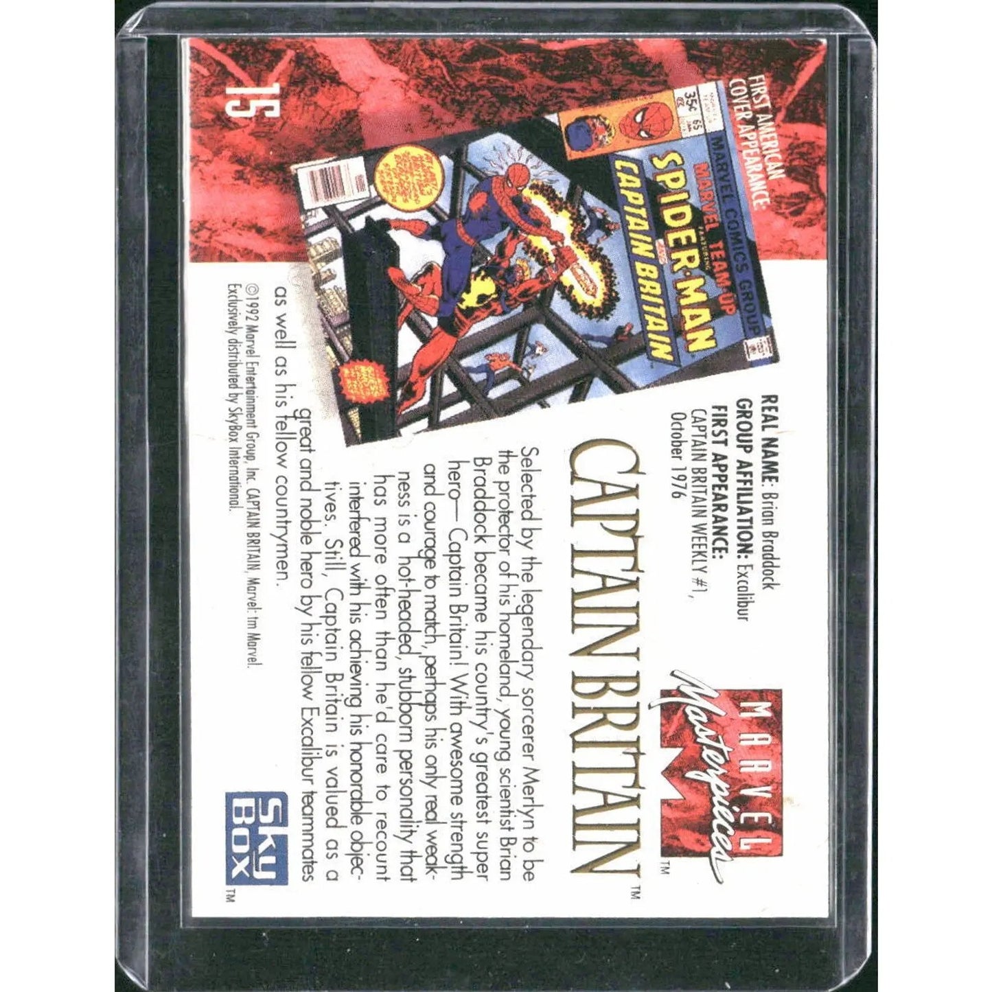 1992 SkyBox Marvel Masterpieces #15 Captain Britain - MOD Shop LLC