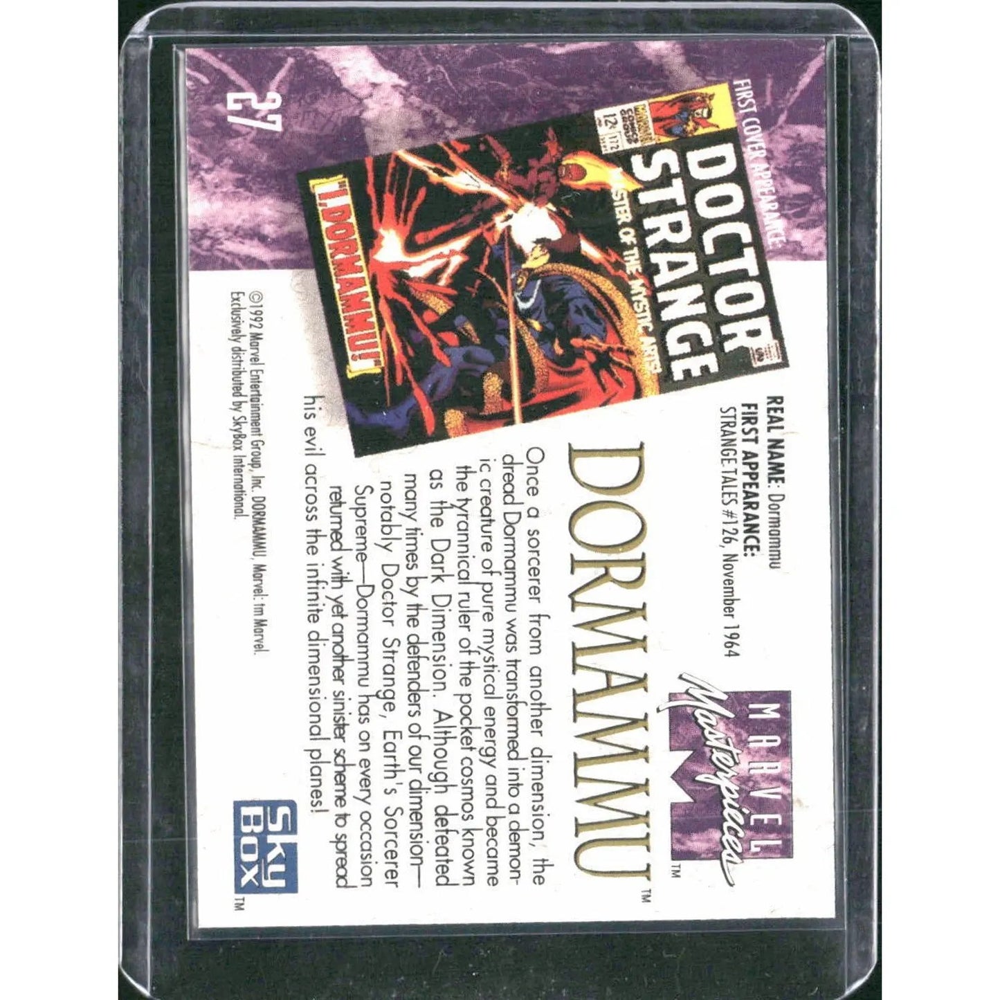 1992 SkyBox Marvel Masterpieces #27 Dormammu - MOD Shop LLC