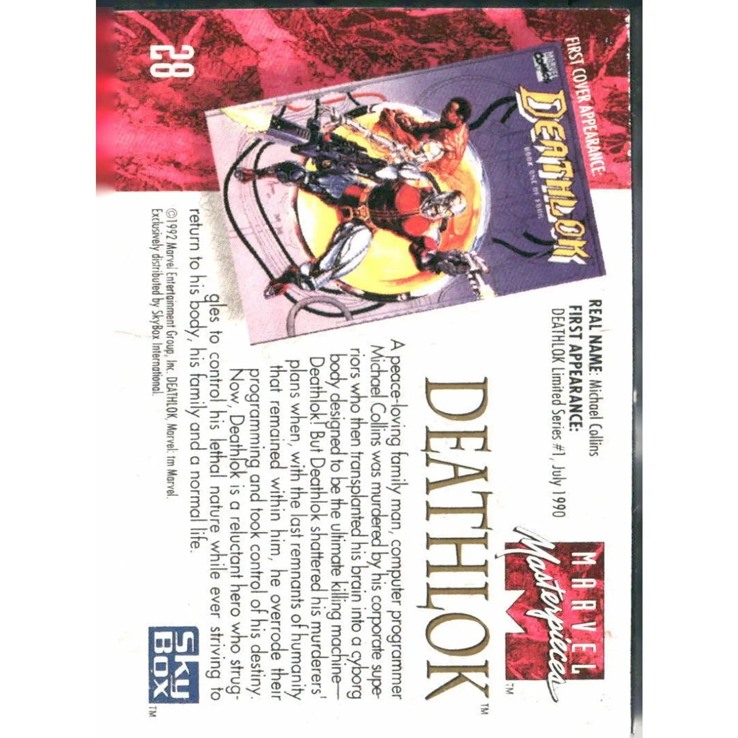 1992 SkyBox Marvel Masterpieces #28 Deathlok - MOD Shop LLC
