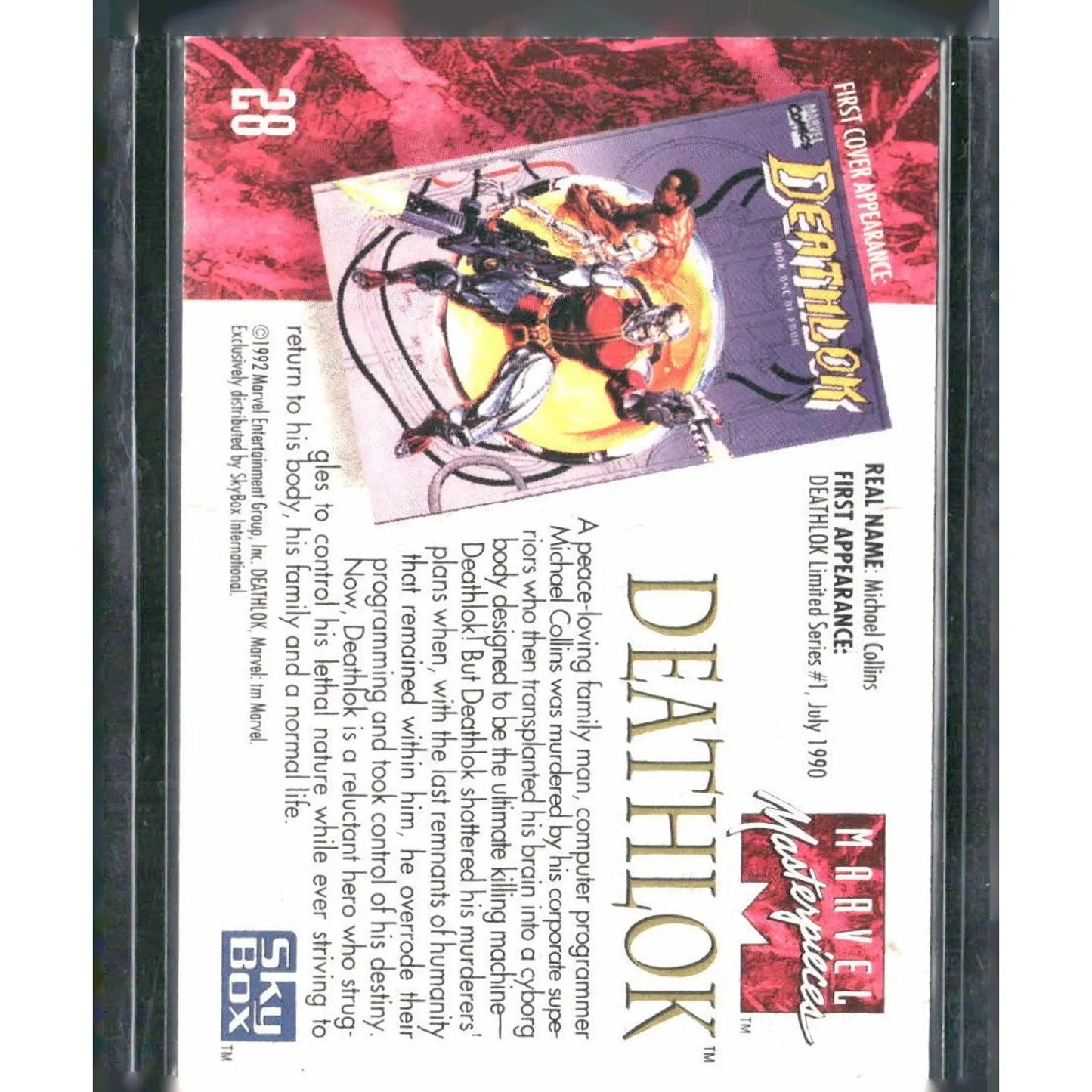 1992 SkyBox Marvel Masterpieces #28 Deathlok - MOD Shop LLC