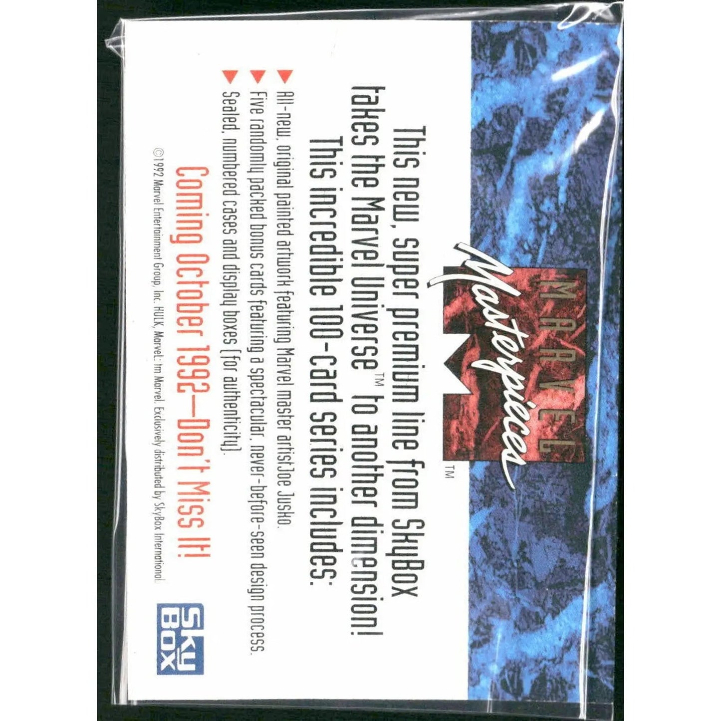 1992 SkyBox Marvel Masterpieces #32 Hulk - MOD Shop LLC