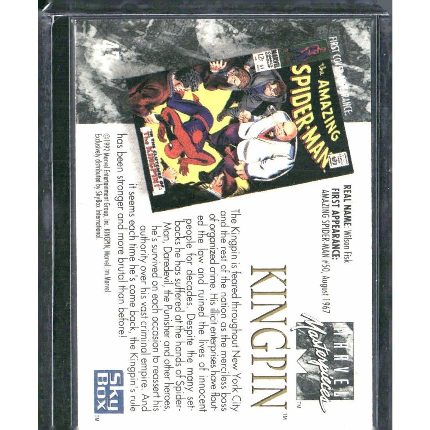 1992 SkyBox Marvel Masterpieces #43 Kingpin - MOD Shop LLC