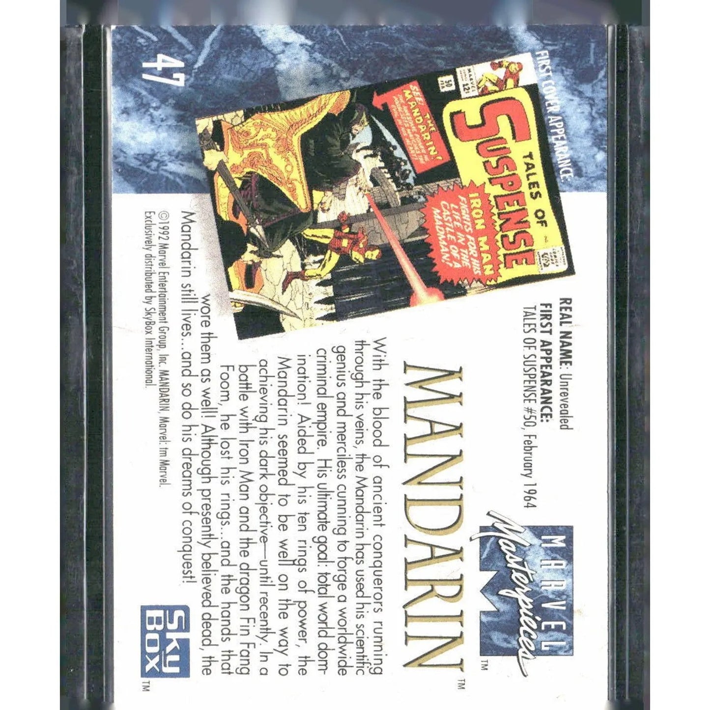 1992 SkyBox Marvel Masterpieces #47 Mandarin - MOD Shop LLC