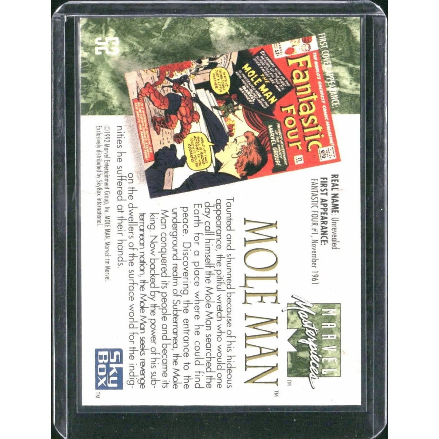 1992 SkyBox Marvel Masterpieces #52 Mole Man - MOD Shop LLC