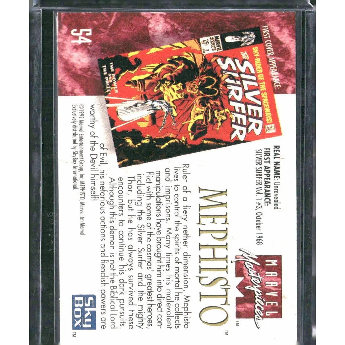 1992 SkyBox Marvel Masterpieces #54 Mephisto - MOD Shop LLC