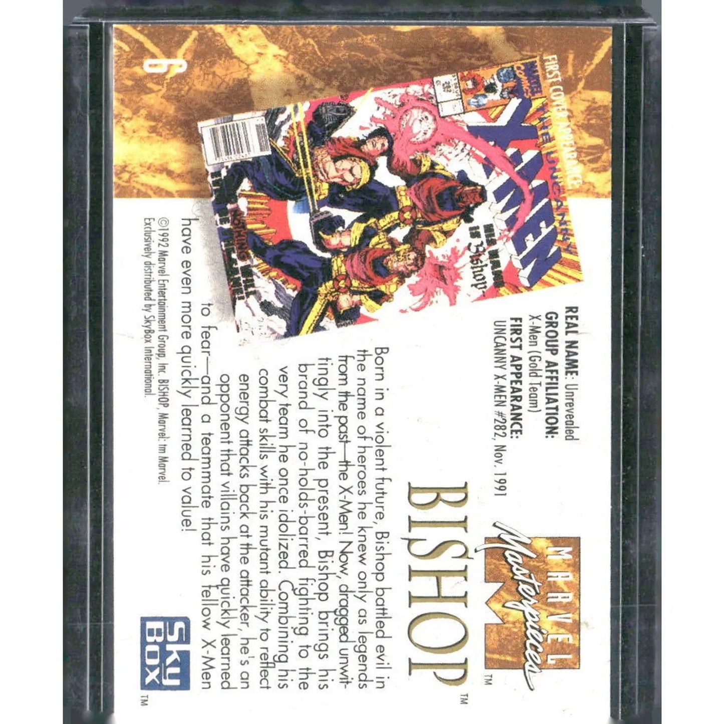 1992 SkyBox Marvel Masterpieces #6 Bishop - MOD Shop LLC