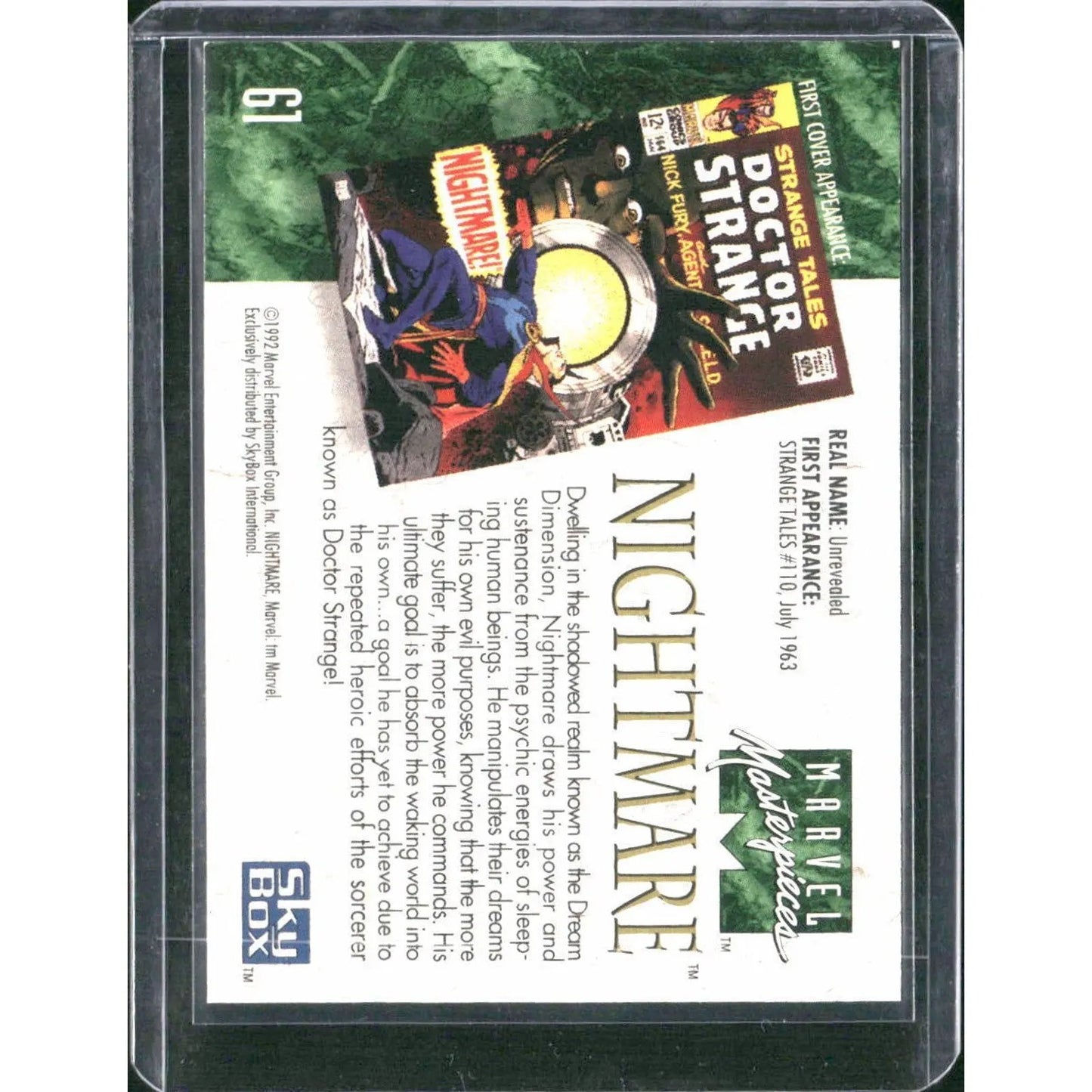 1992 SkyBox Marvel Masterpieces #61 Nightmare - MOD Shop LLC