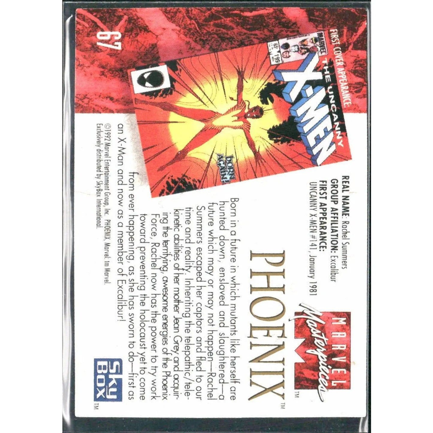 1992 SkyBox Marvel Masterpieces #67 Phoenix - MOD Shop LLC