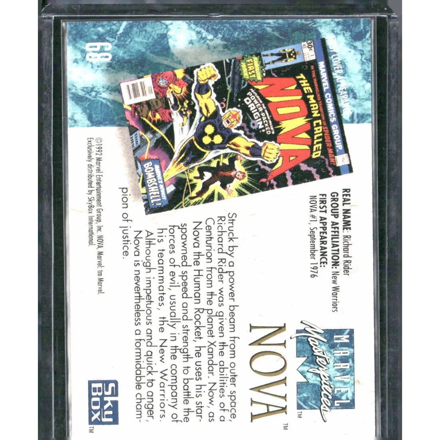 1992 SkyBox Marvel Masterpieces #68 Nova - MOD Shop LLC
