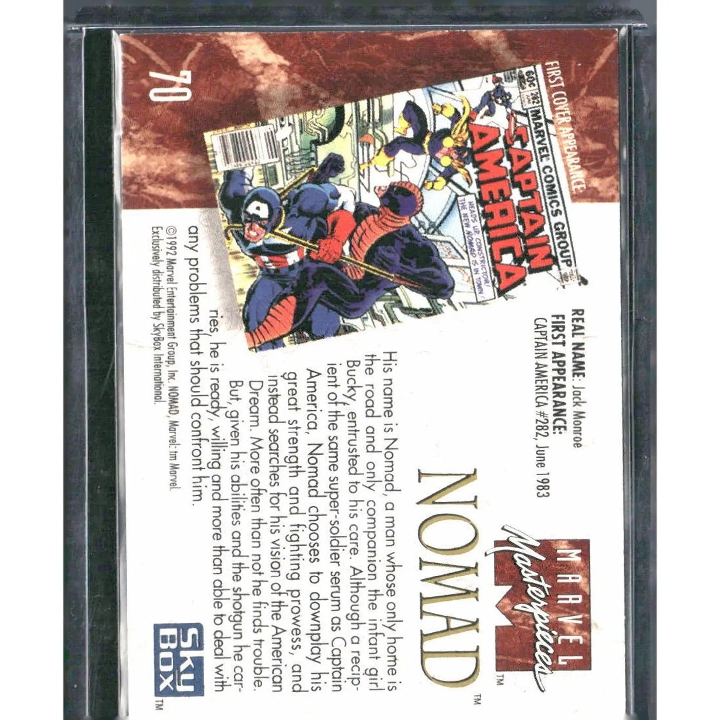 1992 SkyBox Marvel Masterpieces #70 Nomad - MOD Shop LLC