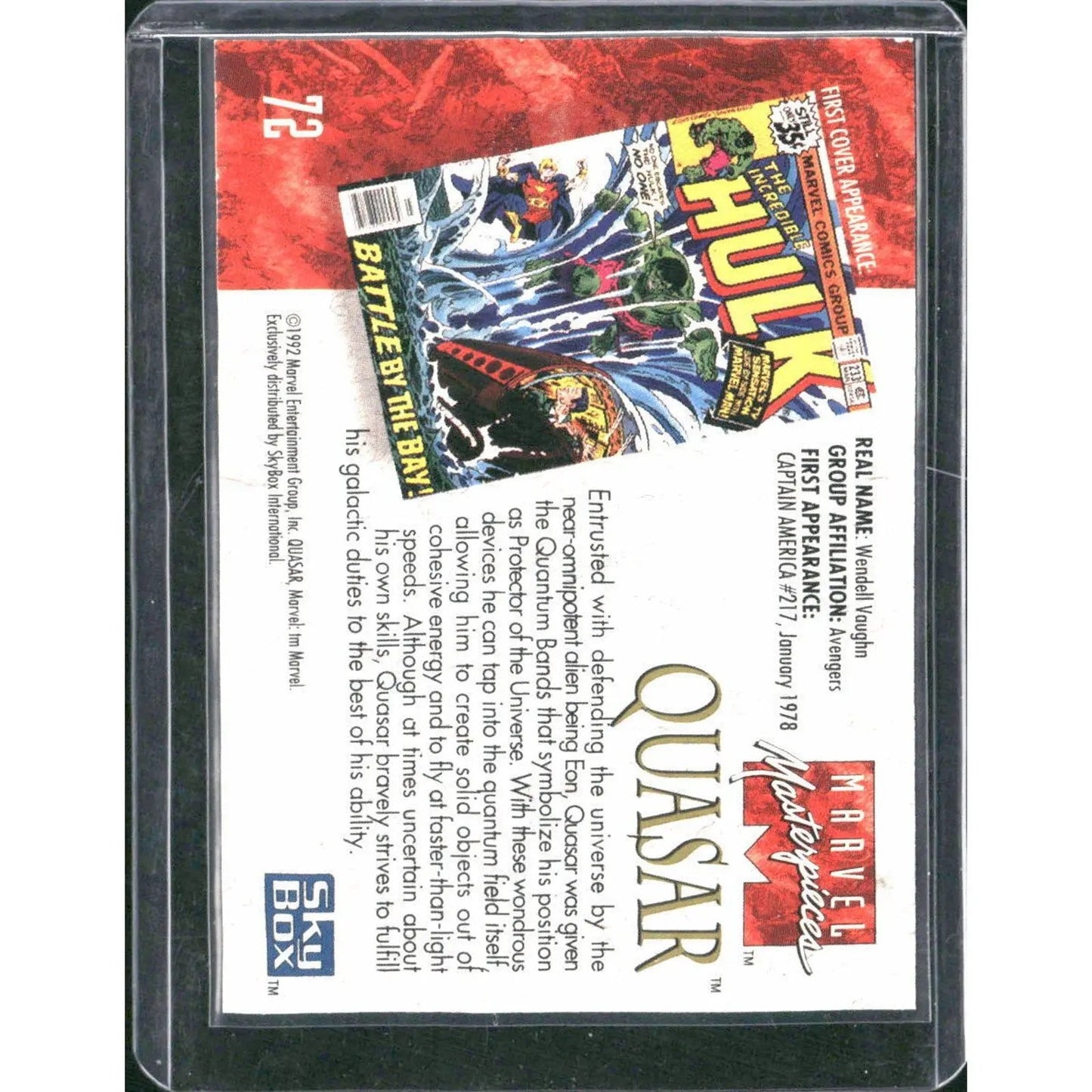 1992 SkyBox Marvel Masterpieces #72 Quasar - MOD Shop LLC