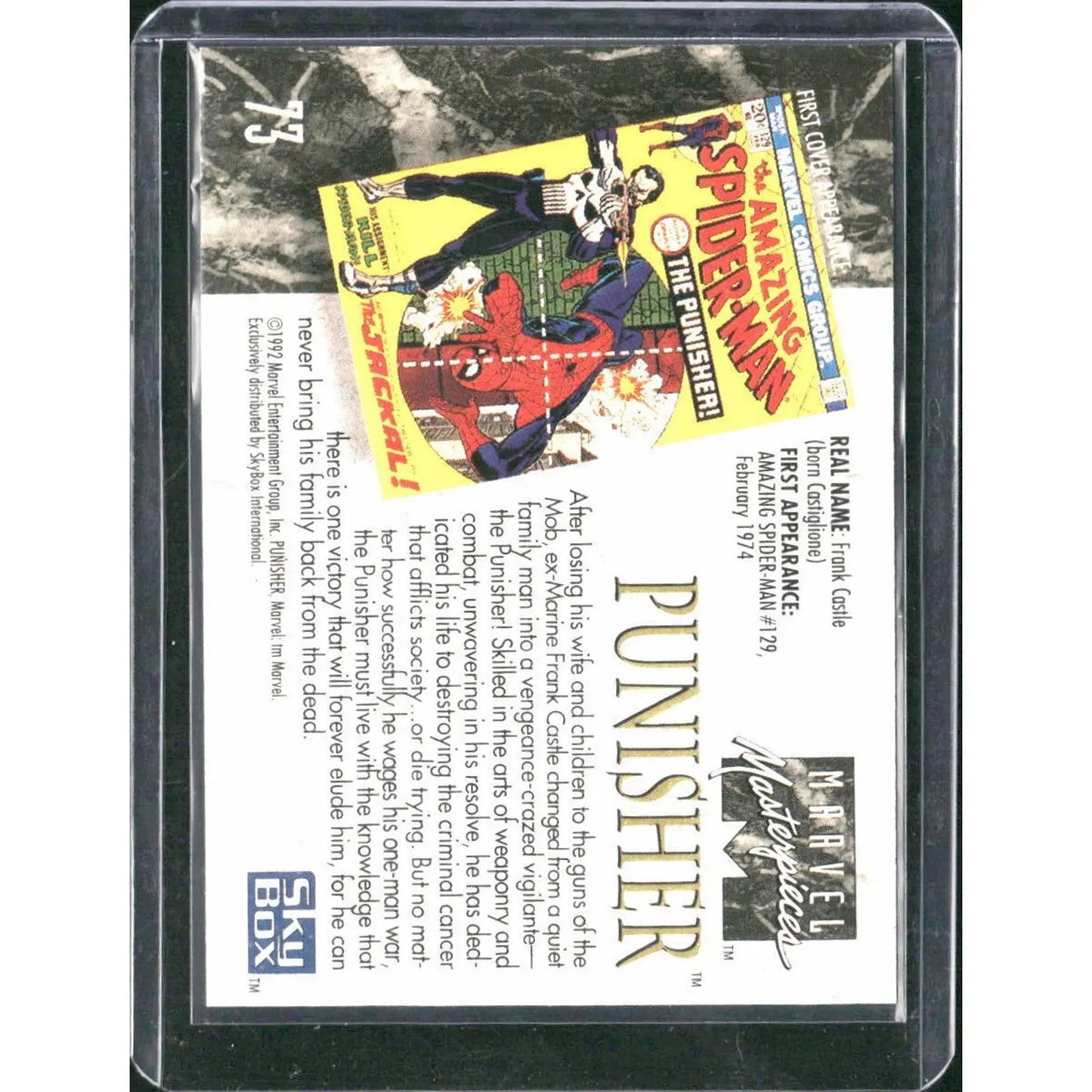 1992 SkyBox Marvel Masterpieces #73 Punisher - MOD Shop LLC
