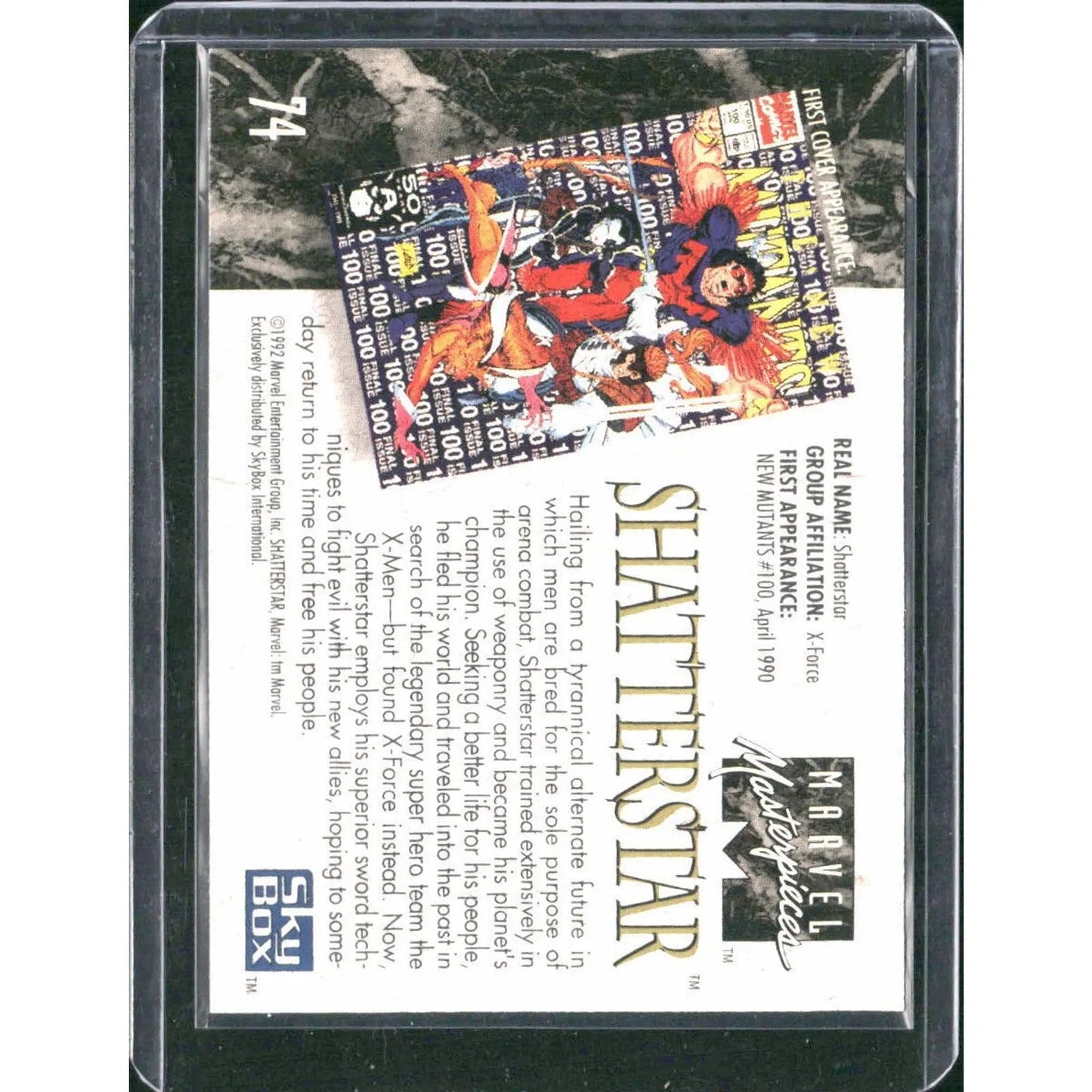 1992 SkyBox Marvel Masterpieces #74 Shatterstar - MOD Shop LLC