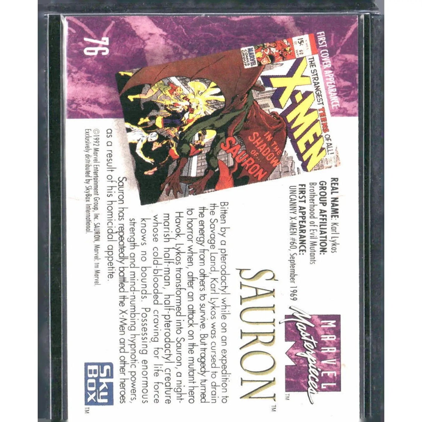 1992 SkyBox Marvel Masterpieces #76 Sauron - MOD Shop LLC