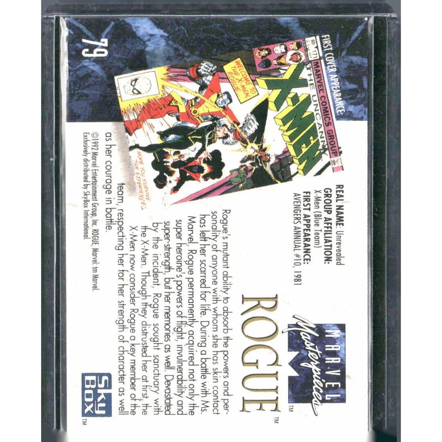 1992 SkyBox Marvel Masterpieces #79 Rogue - MOD Shop LLC