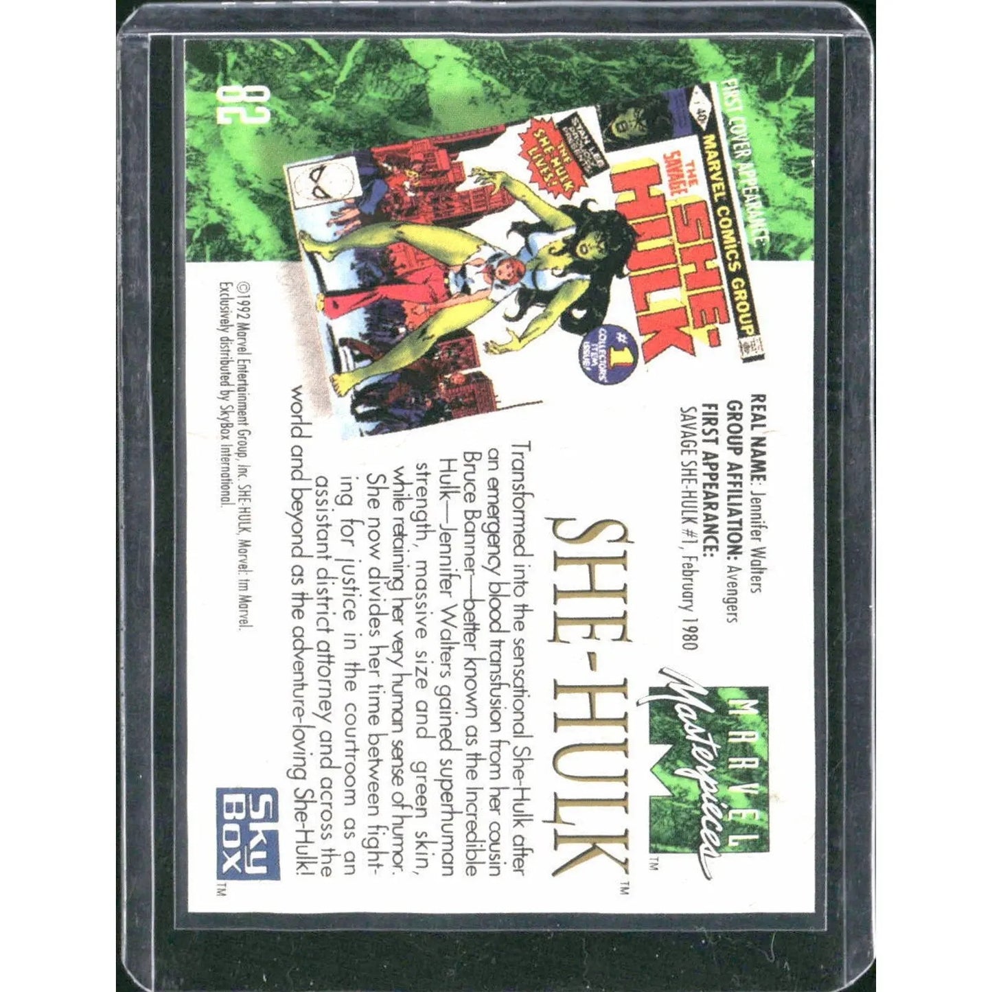 1992 SkyBox Marvel Masterpieces #82 She - Hulk - MOD Shop LLC