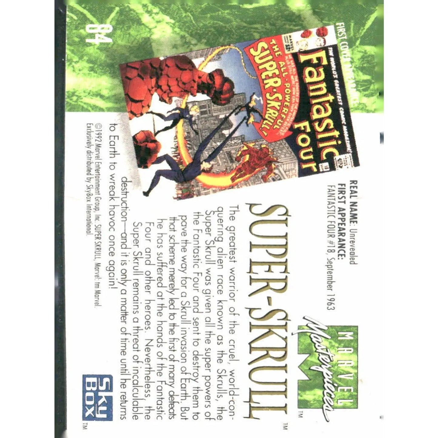 1992 SkyBox Marvel Masterpieces #84 Super Skrull - MOD Shop LLC