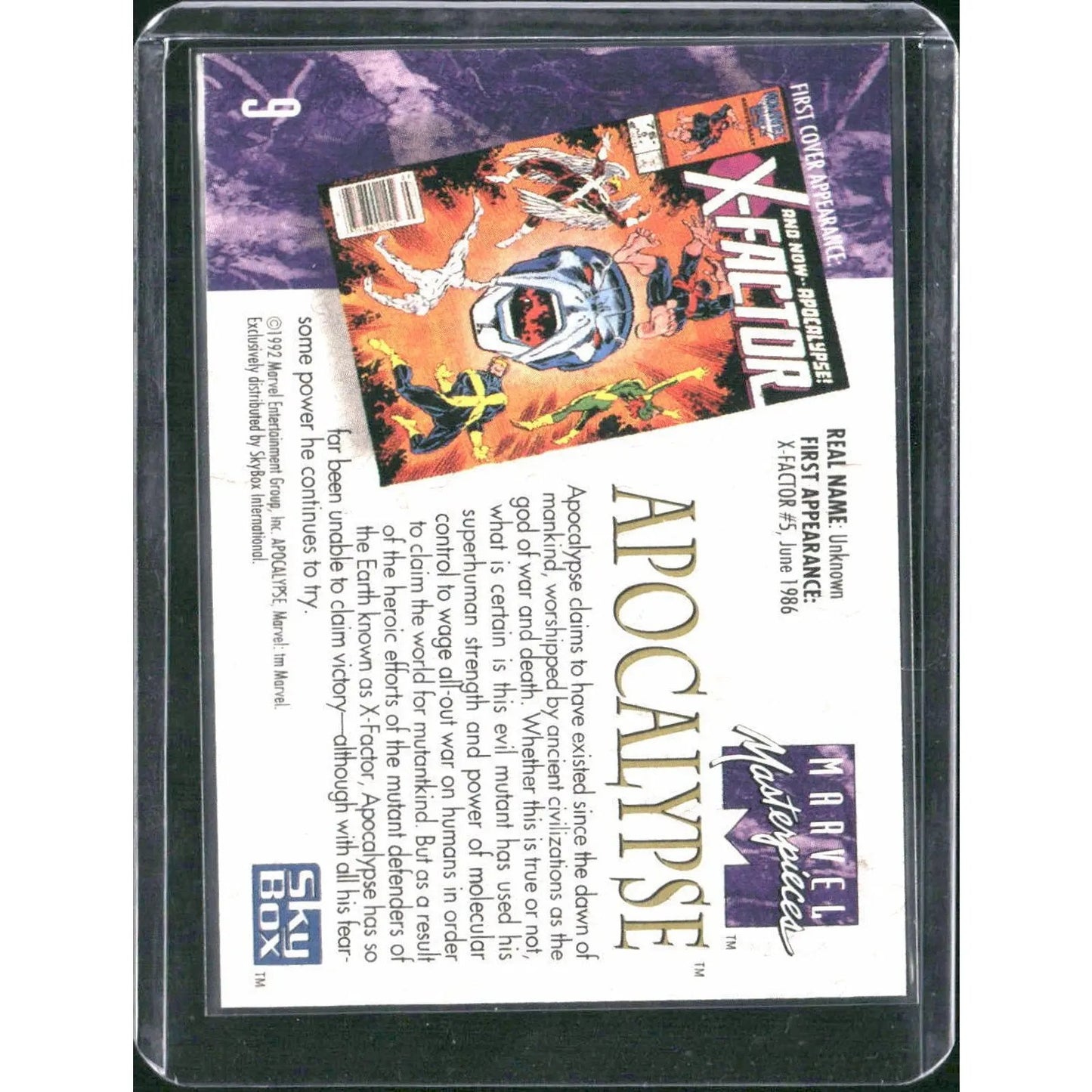1992 SkyBox Marvel Masterpieces #9 Apocalypse - MOD Shop LLC