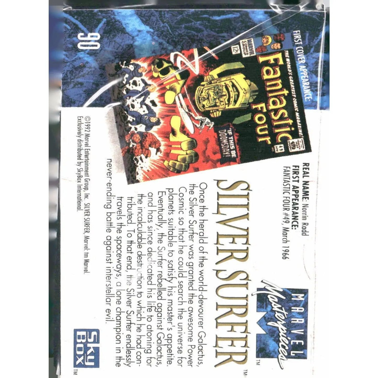 1992 SkyBox Marvel Masterpieces #90 Silver Surfer - MOD Shop LLC