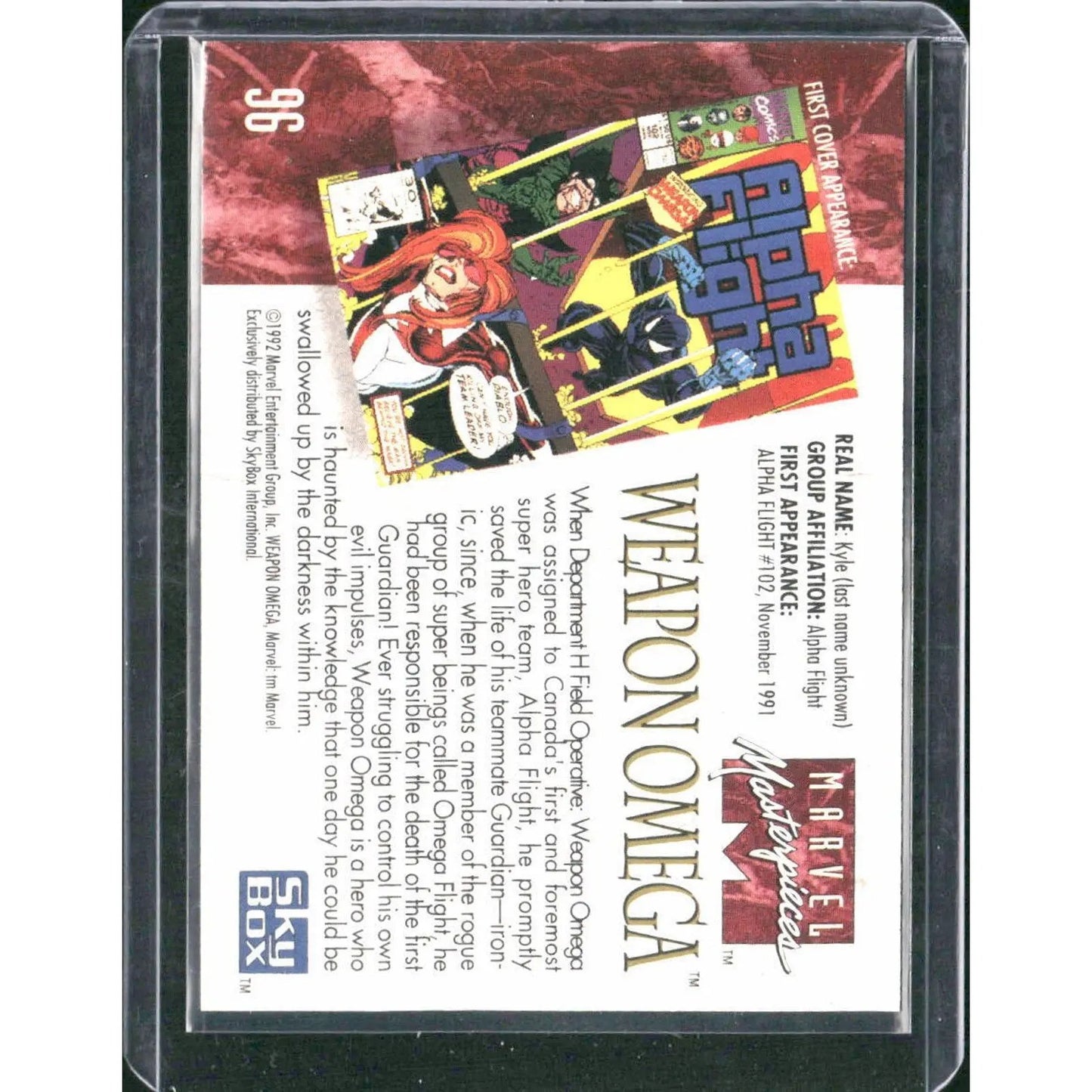 1992 SkyBox Marvel Masterpieces #96 Weapon Omega - MOD Shop LLC