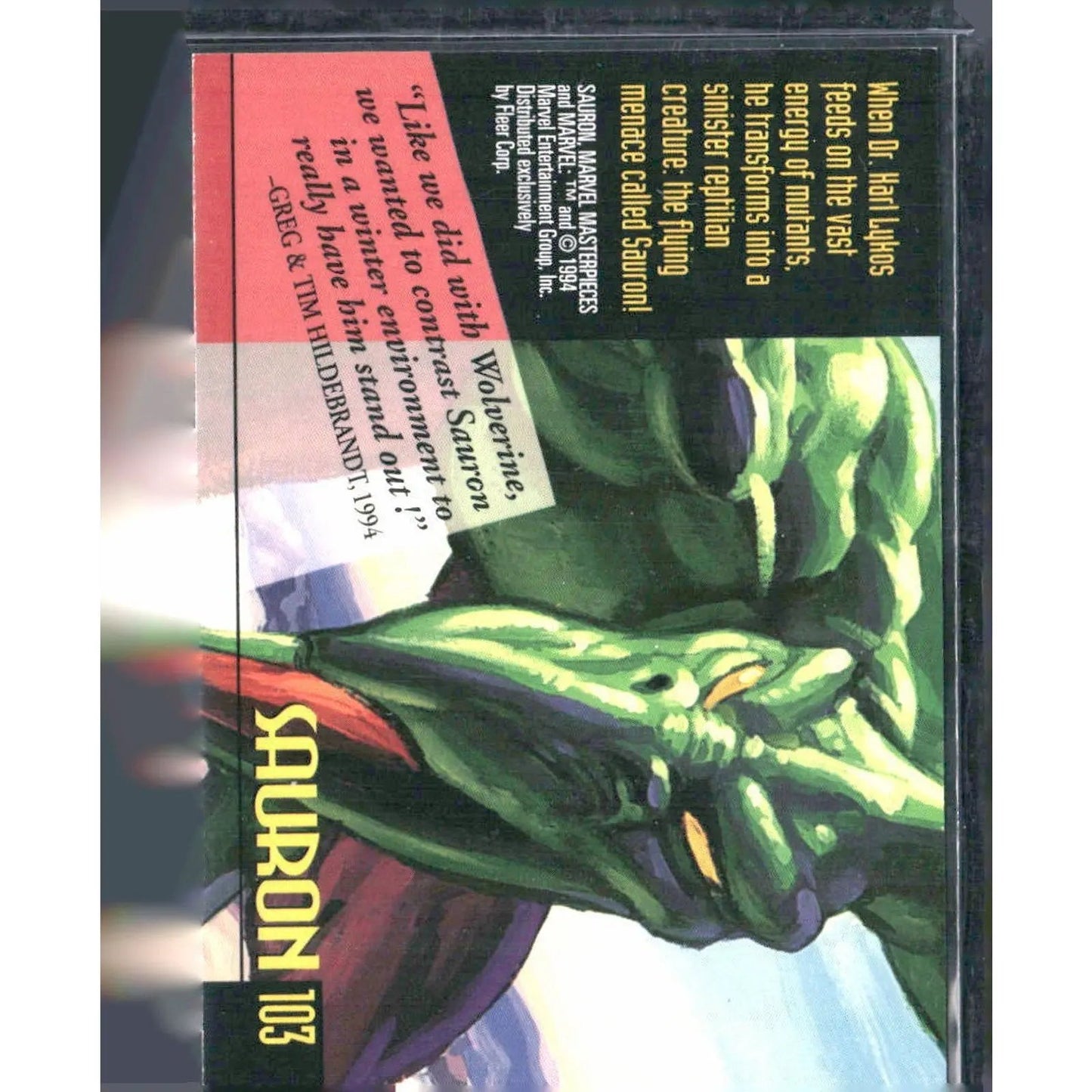 1994 Fleer Marvel Masterpieces Hildebrandt Brothers #103 Sauron - MOD Shop LLC