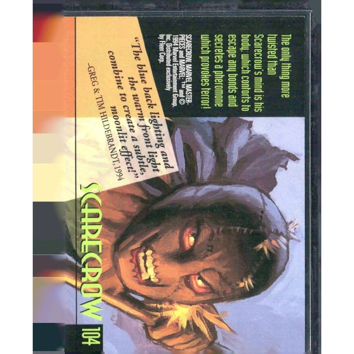 1994 Fleer Marvel Masterpieces Hildebrandt Brothers #104 Scarecrow - MOD Shop LLC