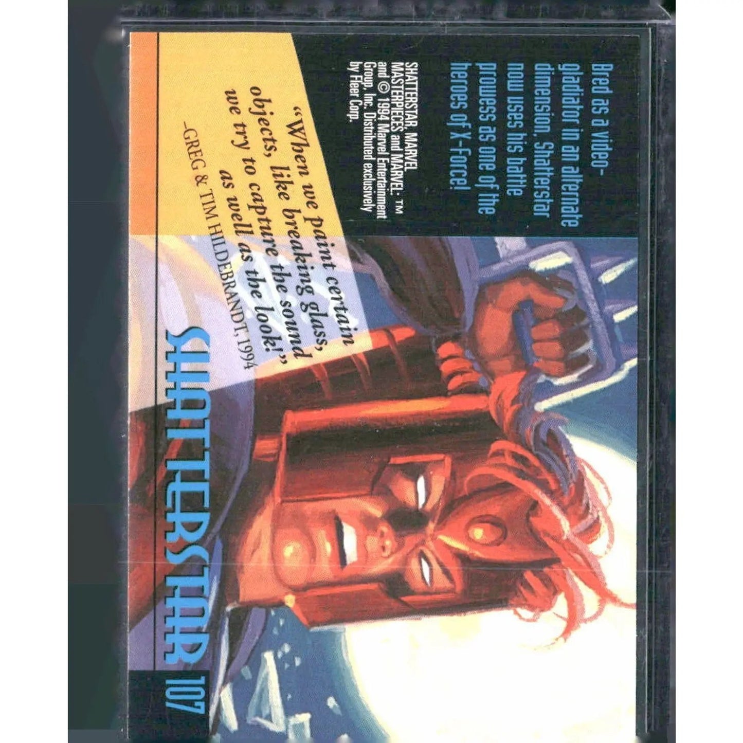 1994 Fleer Marvel Masterpieces Hildebrandt Brothers #107 Shatterstar - MOD Shop LLC