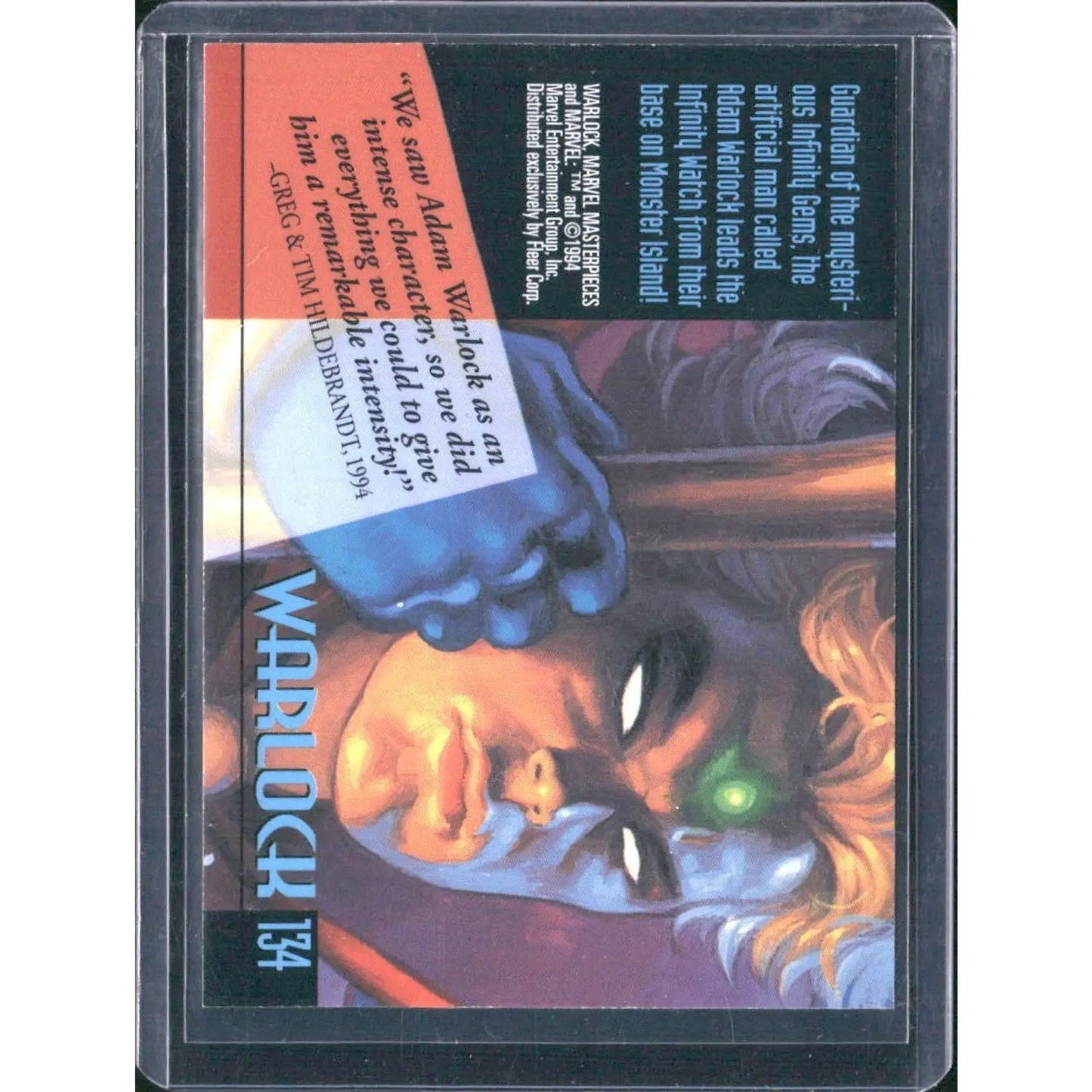 1994 Fleer Marvel Masterpieces Hildebrandt Brothers #134 Warlock - MOD Shop LLC