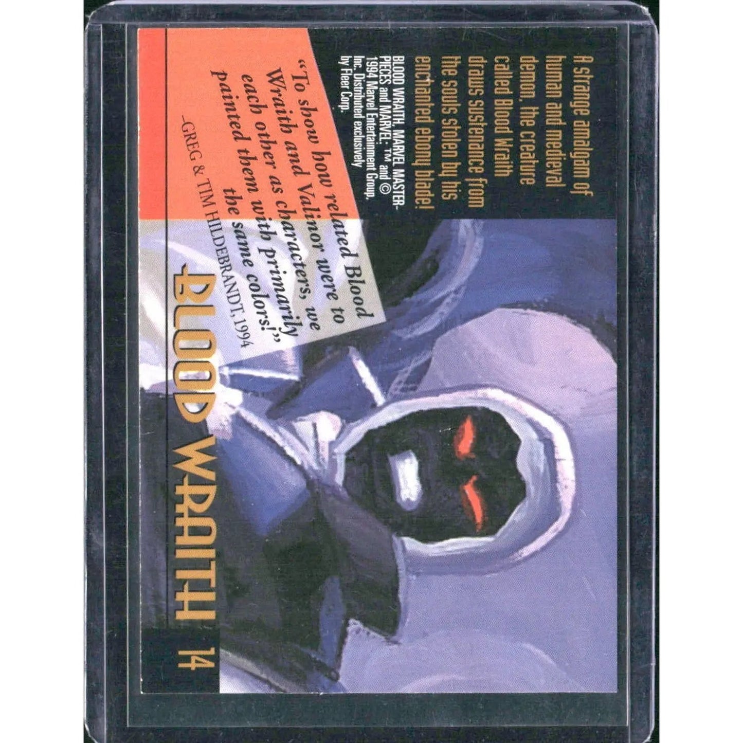 1994 Fleer Marvel Masterpieces Hildebrandt Brothers #14 Blood Wraith - MOD Shop LLC