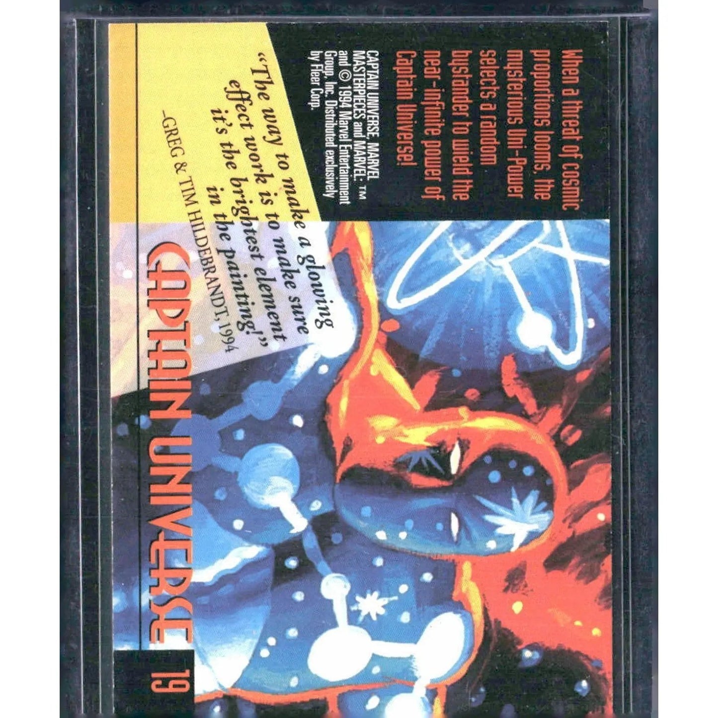 1994 Fleer Marvel Masterpieces Hildebrandt Brothers #19 Captain Universe - MOD Shop LLC