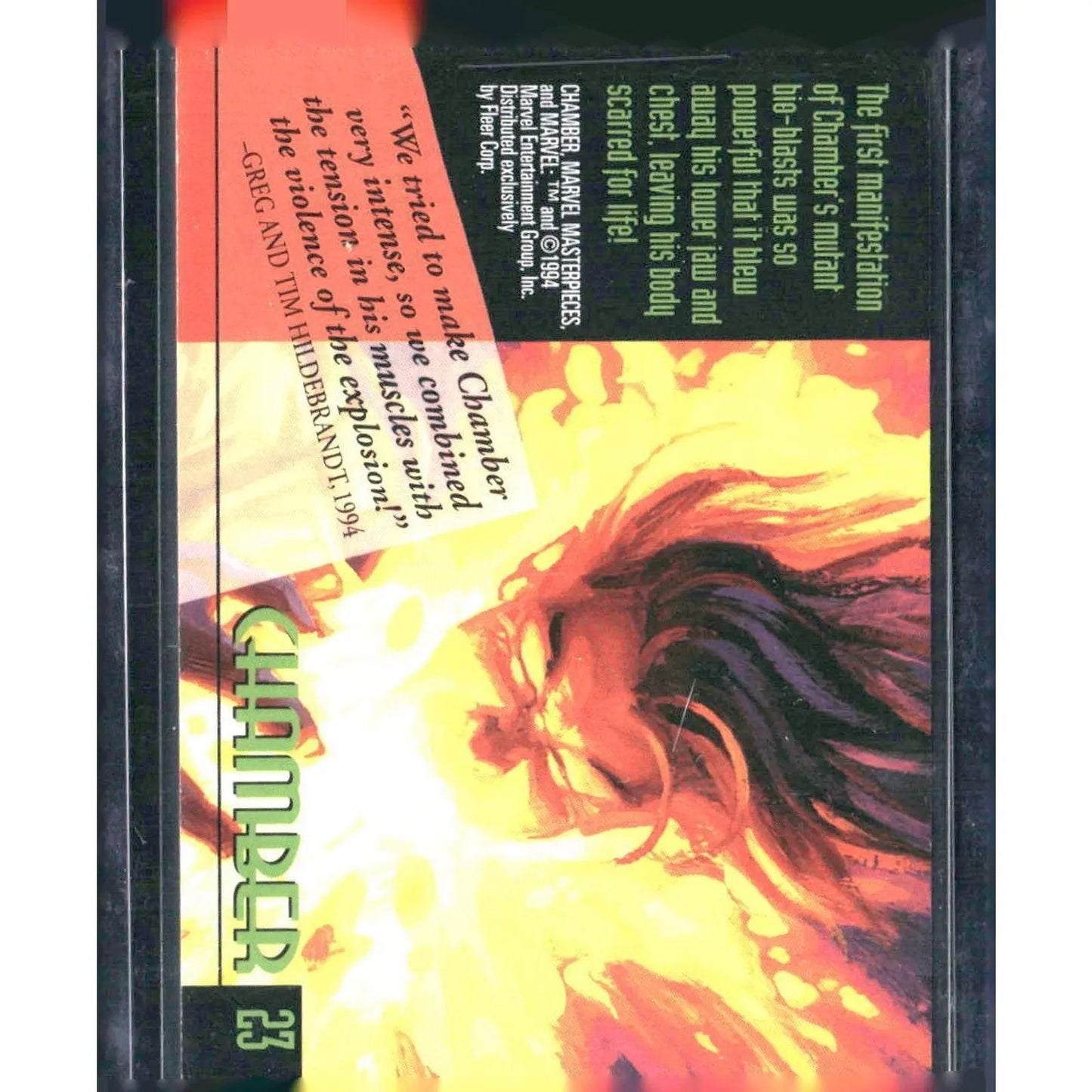 1994 Fleer Marvel Masterpieces Hildebrandt Brothers #23 Chamber - MOD Shop LLC