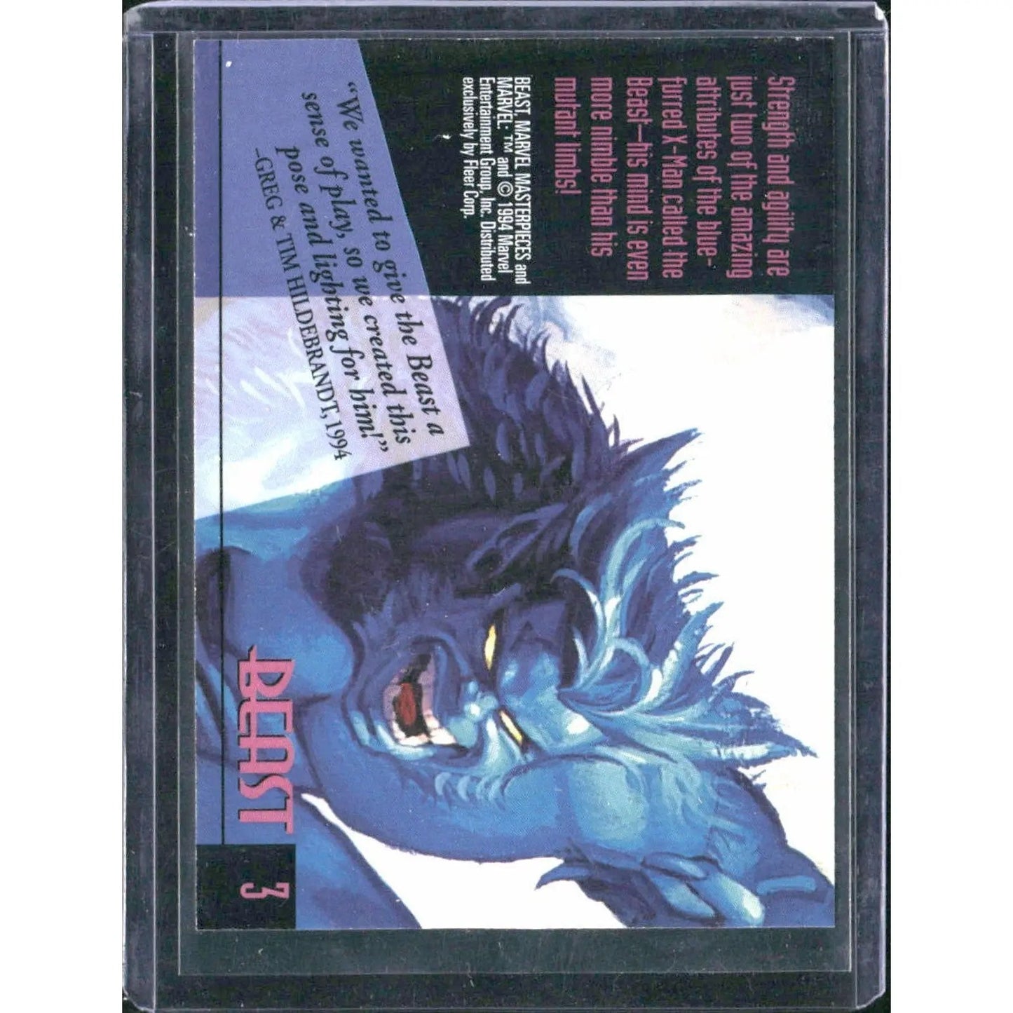 1994 Fleer Marvel Masterpieces Hildebrandt Brothers #3 Beast - MOD Shop LLC