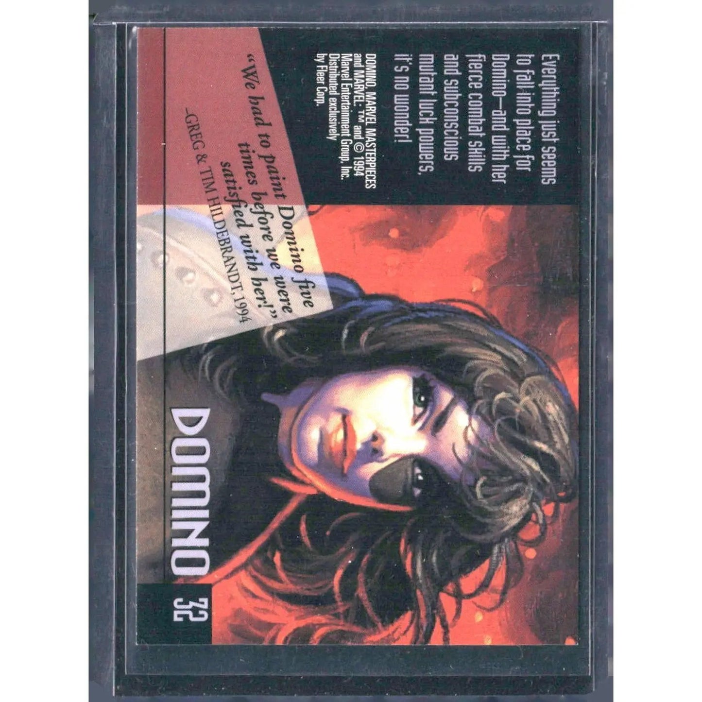 1994 Fleer Marvel Masterpieces Hildebrandt Brothers #32 Domino - MOD Shop LLC