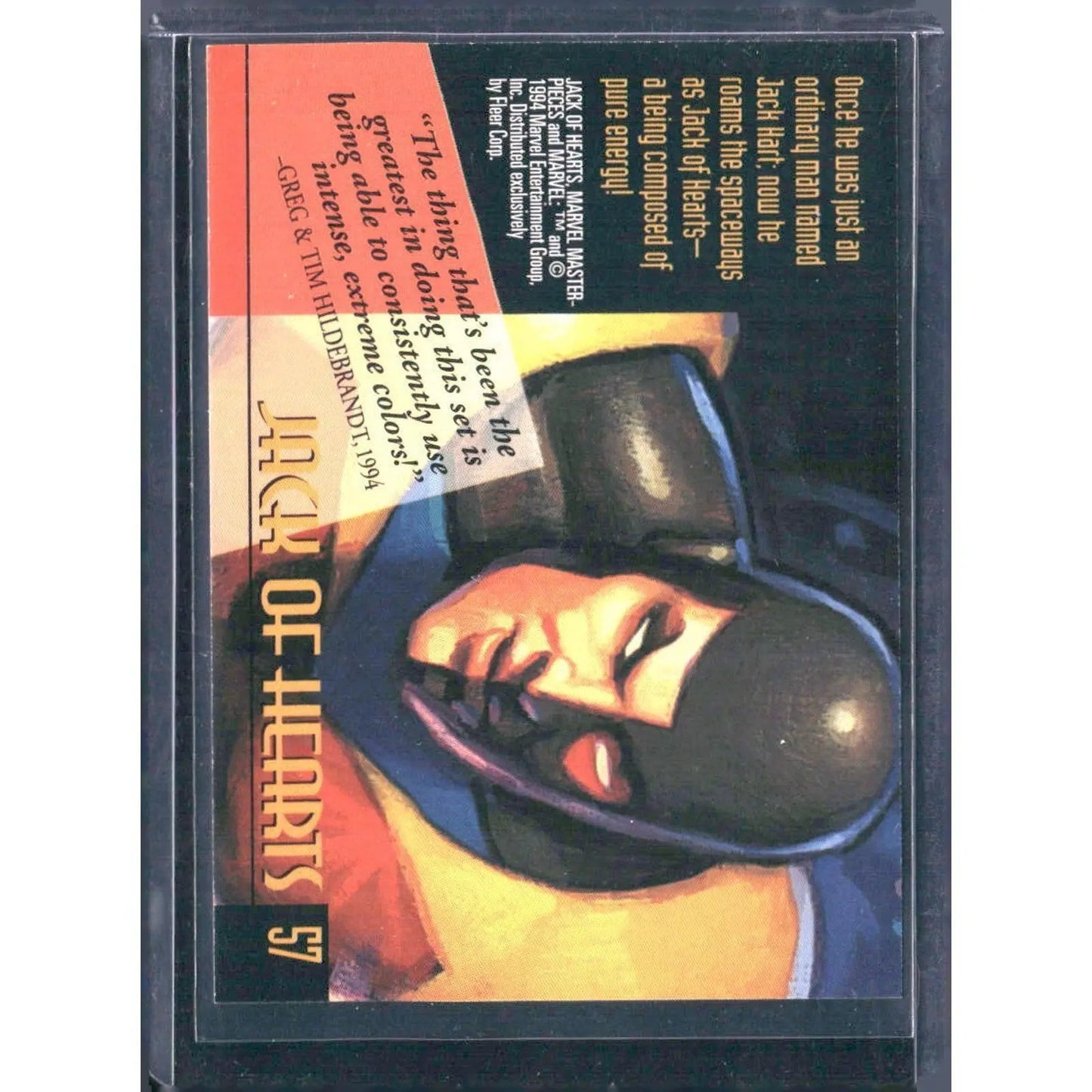1994 Fleer Marvel Masterpieces Hildebrandt Brothers #57 Jack of Hearts - MOD Shop LLC