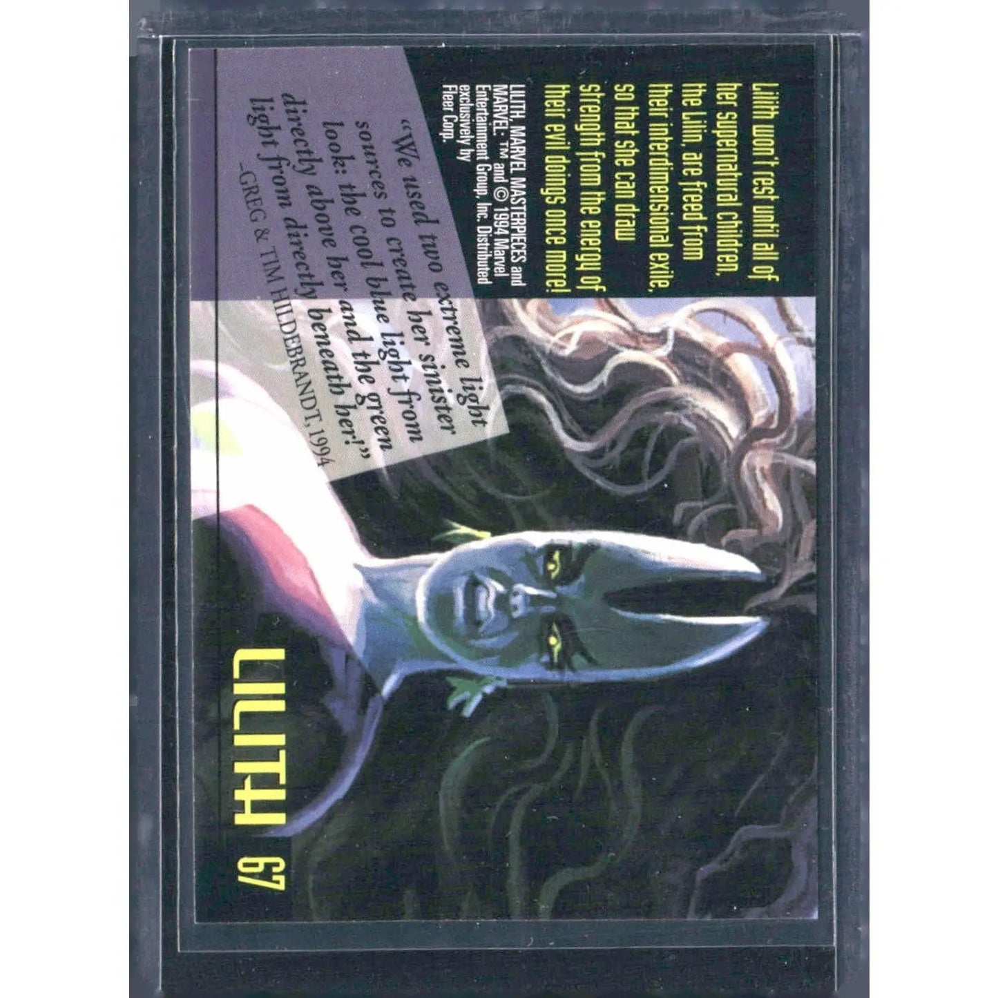 1994 Fleer Marvel Masterpieces Hildebrandt Brothers #67 Lilith - MOD Shop LLC