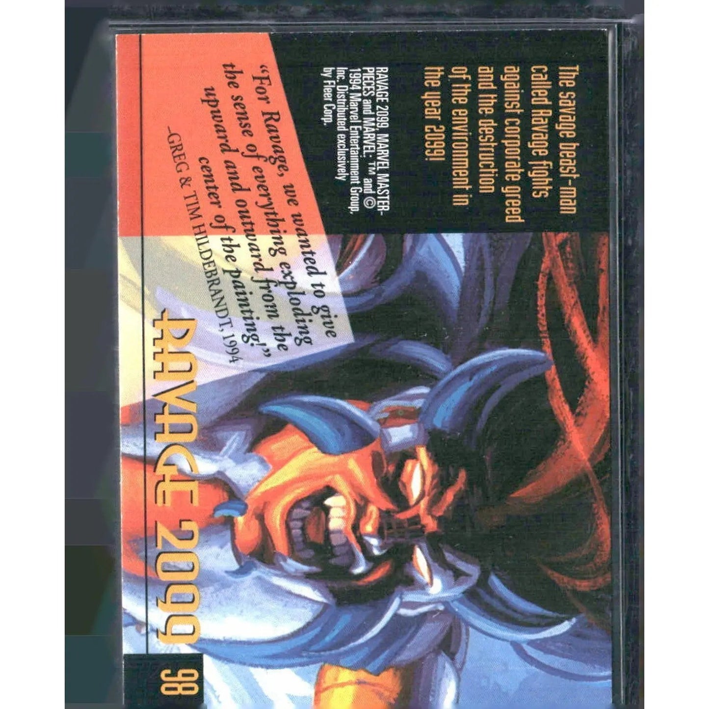 1994 Fleer Marvel Masterpieces Hildebrandt Brothers #98 Ravage 2099 - MOD Shop LLC