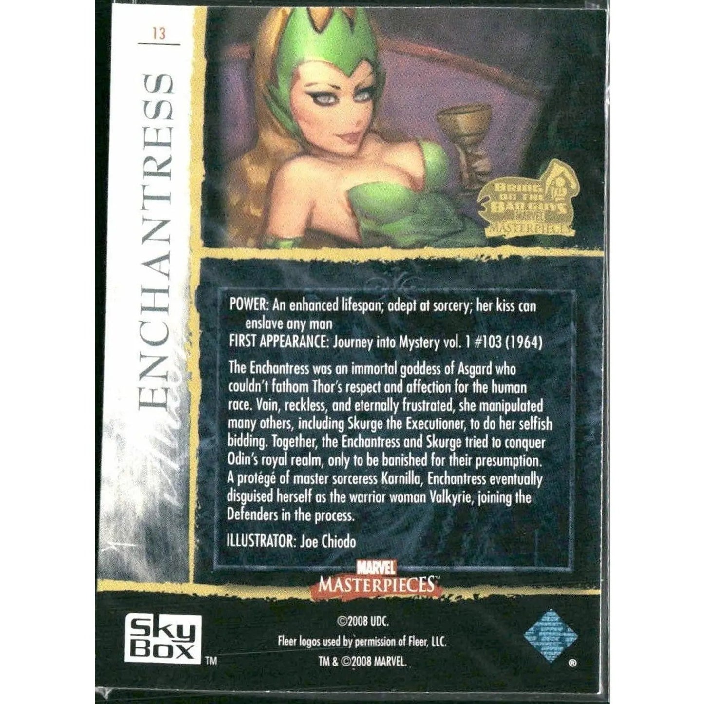 2008 Upper Deck Marvel Masterpieces 3 #13 Enchantress - MOD Shop LLC