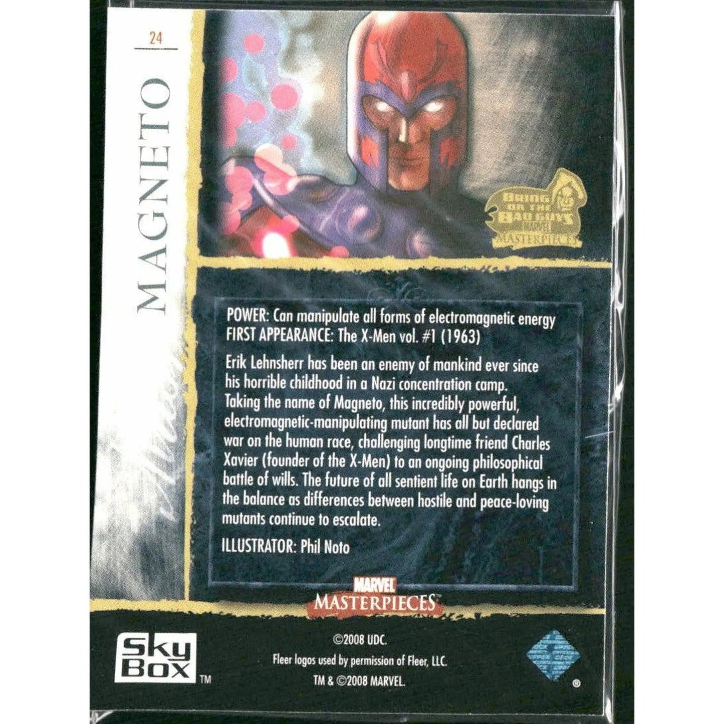 2008 Upper Deck Marvel Masterpieces 3 #24 Magneto - MOD Shop LLC