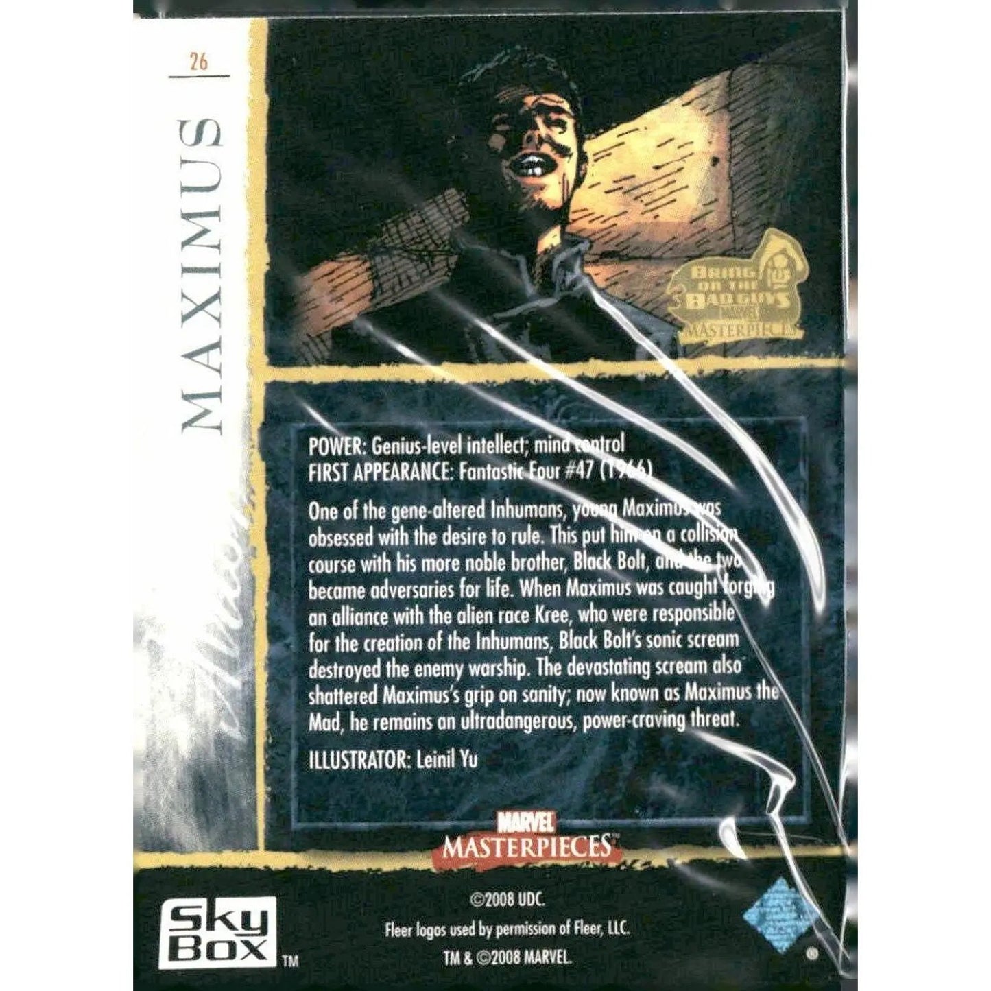 2008 Upper Deck Marvel Masterpieces 3 #26 Maximus - MOD Shop LLC