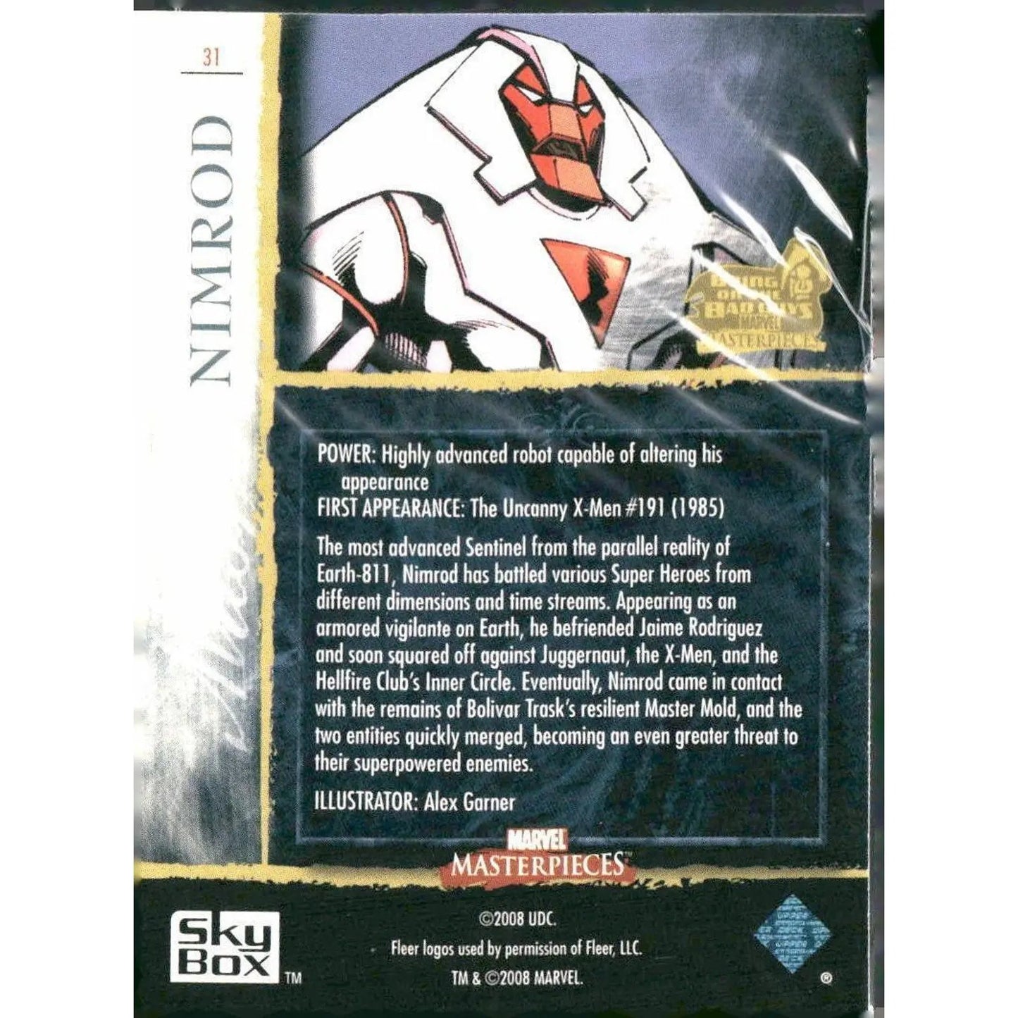 2008 Upper Deck Marvel Masterpieces 3 #31 Nimrod - MOD Shop LLC